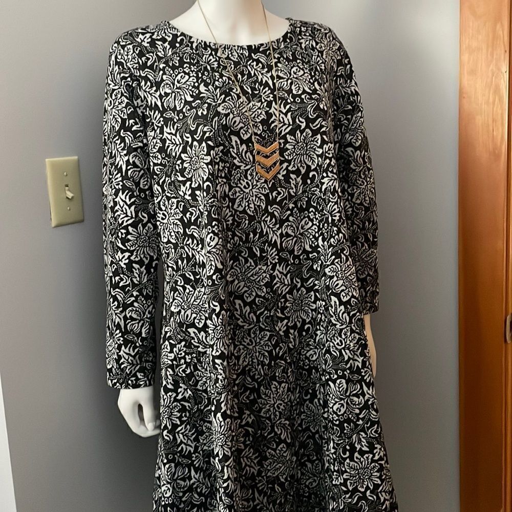 XL George Kotsiopoulous MIDI Dress Black Grey